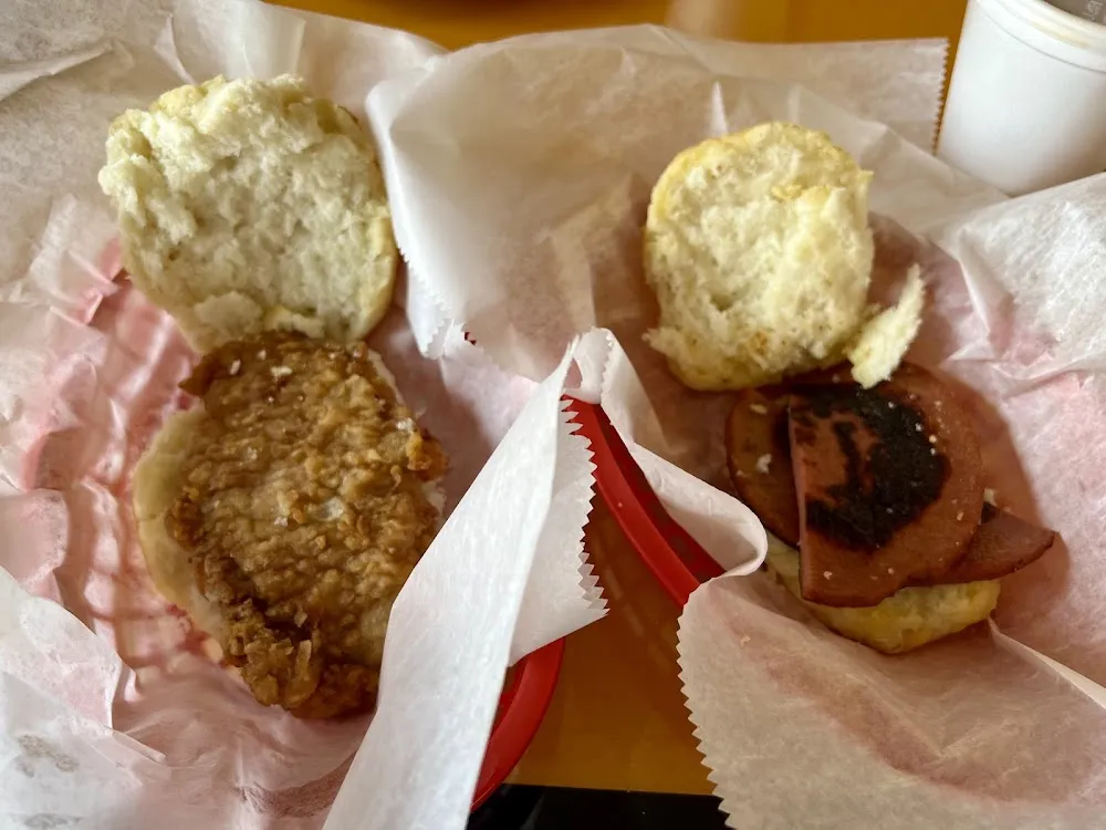 Country Fried Steak and Fried Bologna Sandwich
